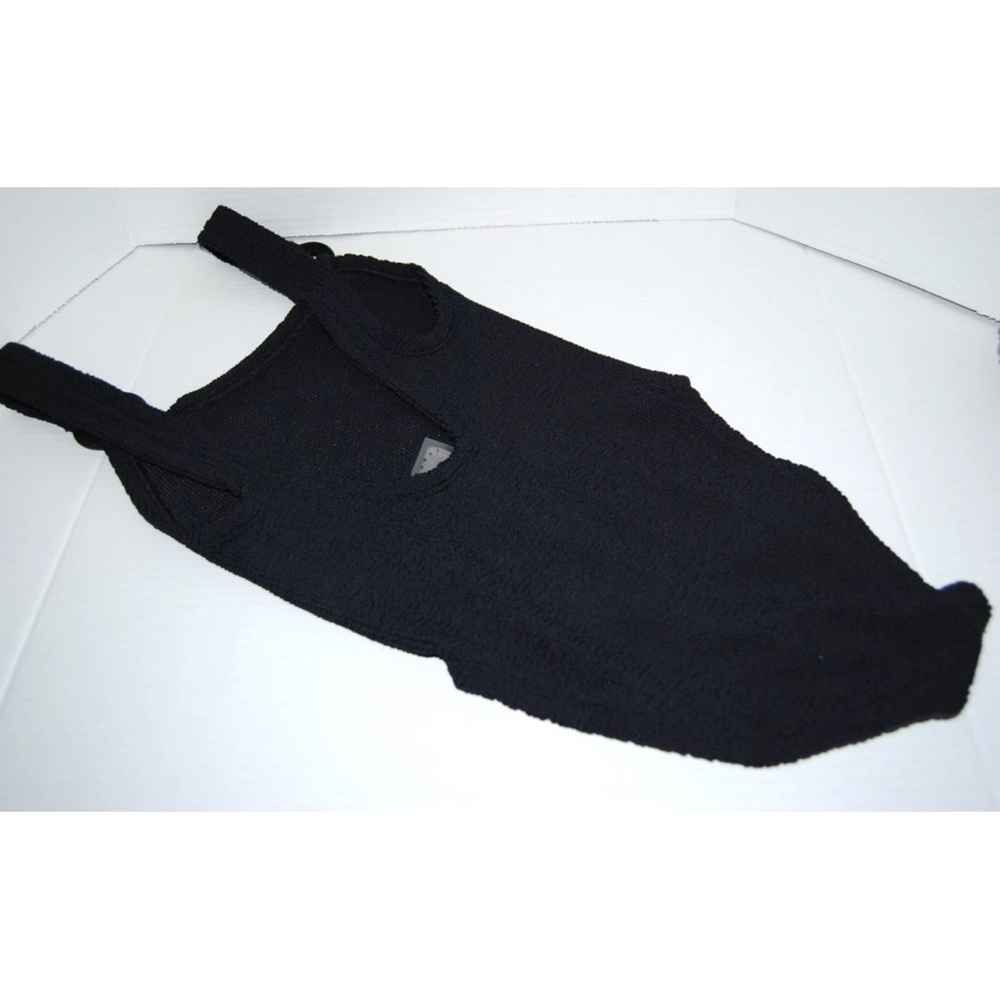 NWOT HUNZA G DOMINO RING HARDWARE ONE-PIECE SWIMSUIT BLACK WOMEN'S ONE SIZE - Picture 10 of 14